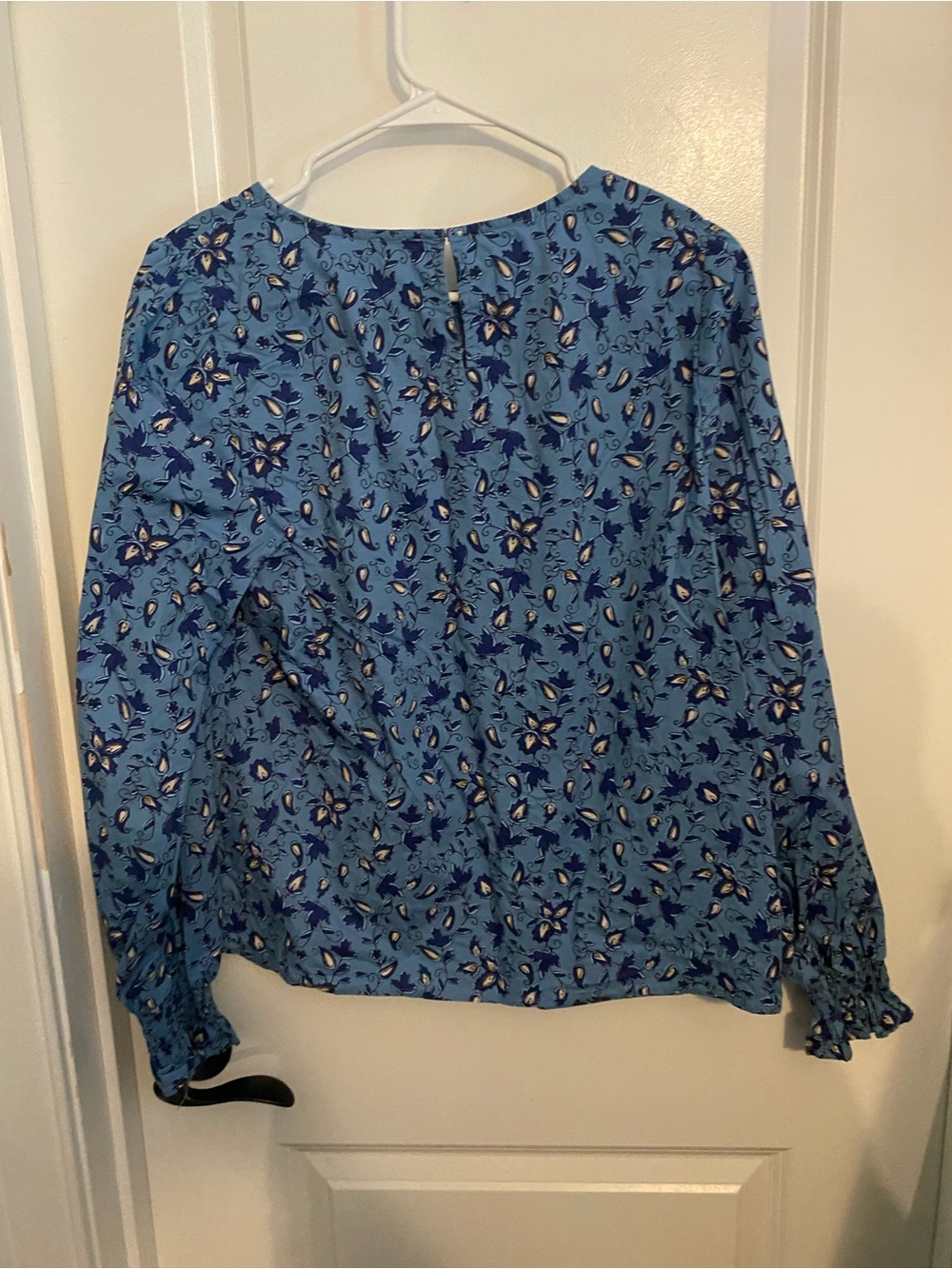 J. Crew Light Blue Floral Long-Sleeve Blouse - Picture 3 of 7